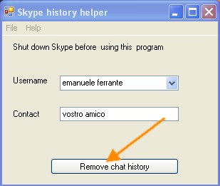 Come eliminare le chat di skype
