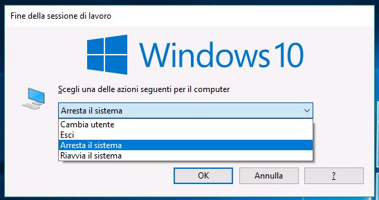 spegnere il computer senza gli aggiornamenti